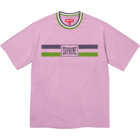 Supreme Warm Up Stripe S/S Top - Purple