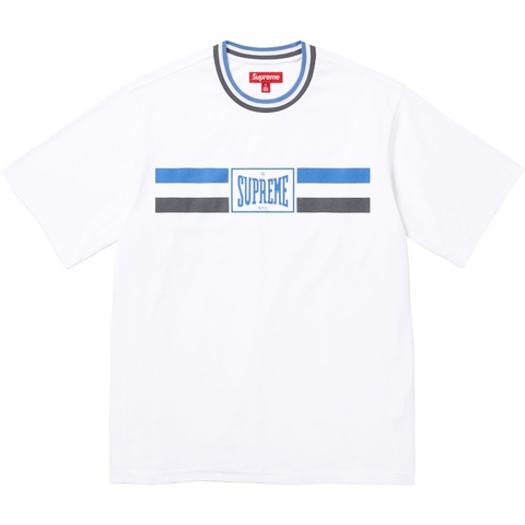 Supreme Warm Up Stripe S/S Top - White