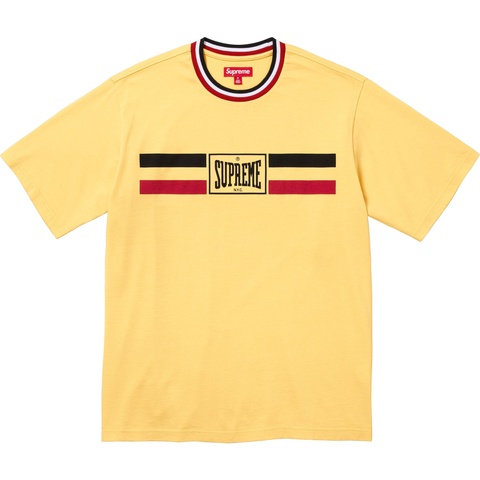 Supreme Warm Up Stripe S/S Top - Yellow