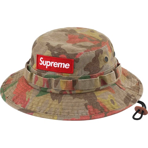 Supreme Washed Canvas Boonie - Tan Camo