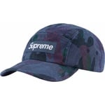 Supreme Washed Canvas Camp Cap (SS24) - Navy Camo
