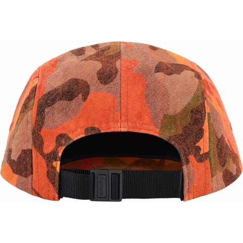 Supreme Washed Canvas Camp Cap - Orange Camo