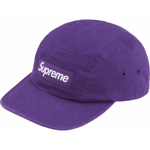 Supreme Washed Chino Twill Camp Cap - Purple