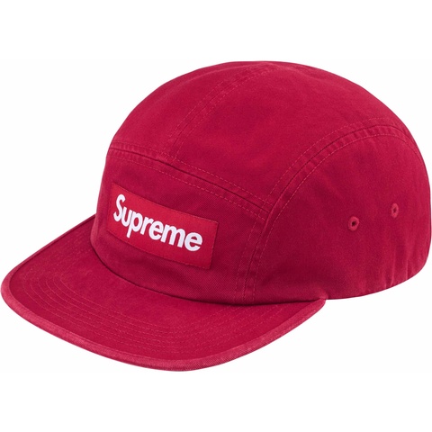 Supreme Washed Chino Twill Camp Cap - Red