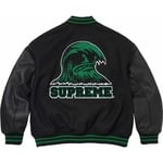 Supreme Wave Varsity Jacket (SS24) - Black