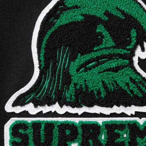 Supreme Wave Varsity Jacket - Black
