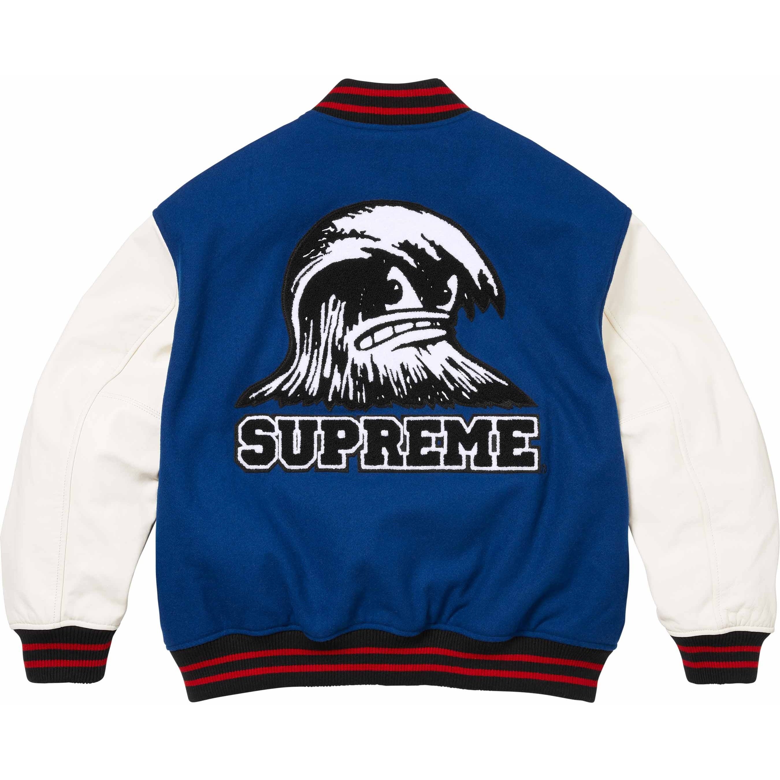 Supreme Wave Varsity Jacket (SS24) - Blue - $568