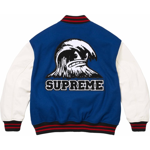 Supreme Wave Varsity Jacket - Blue