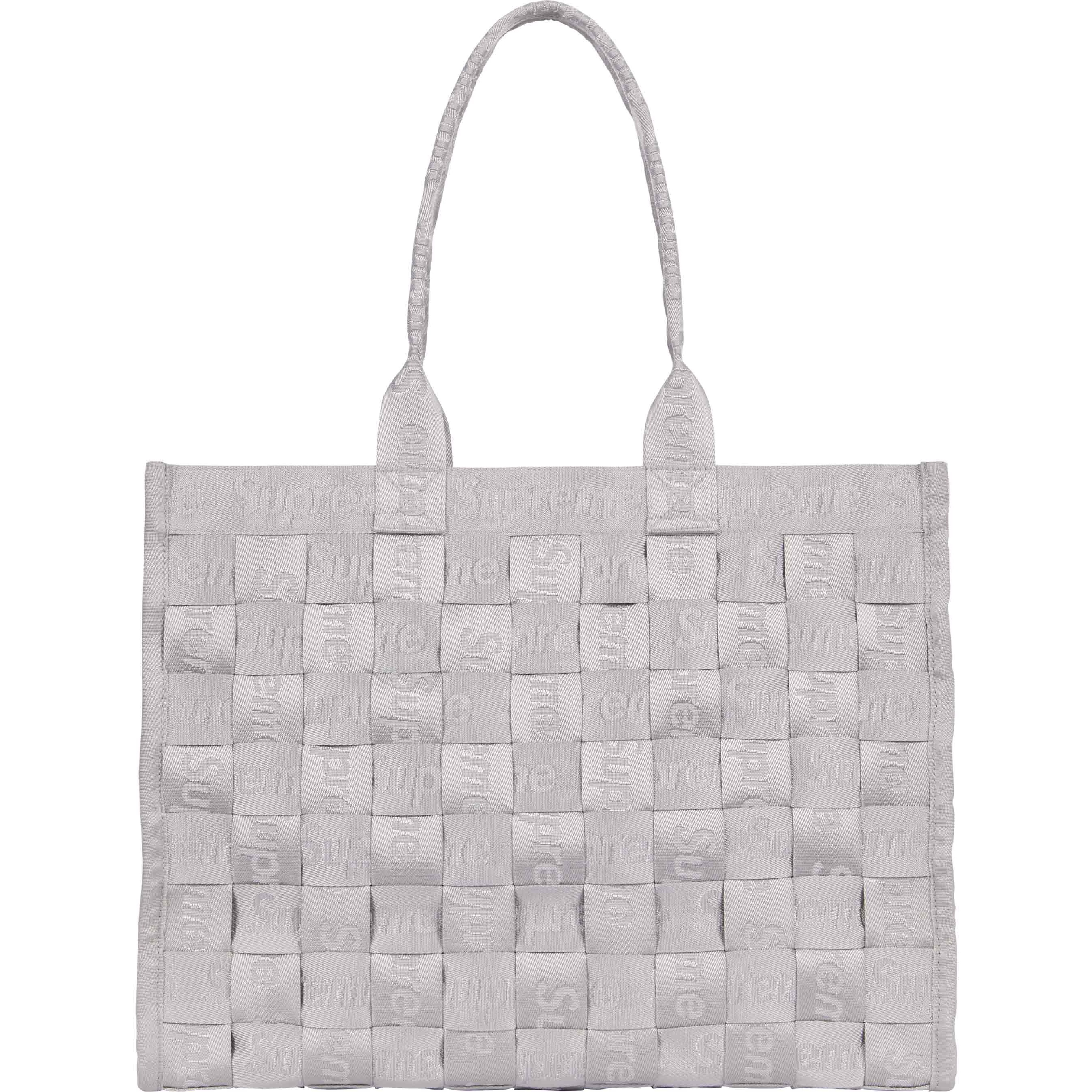 Supreme Woven Tote (SS24) - Grey - $158