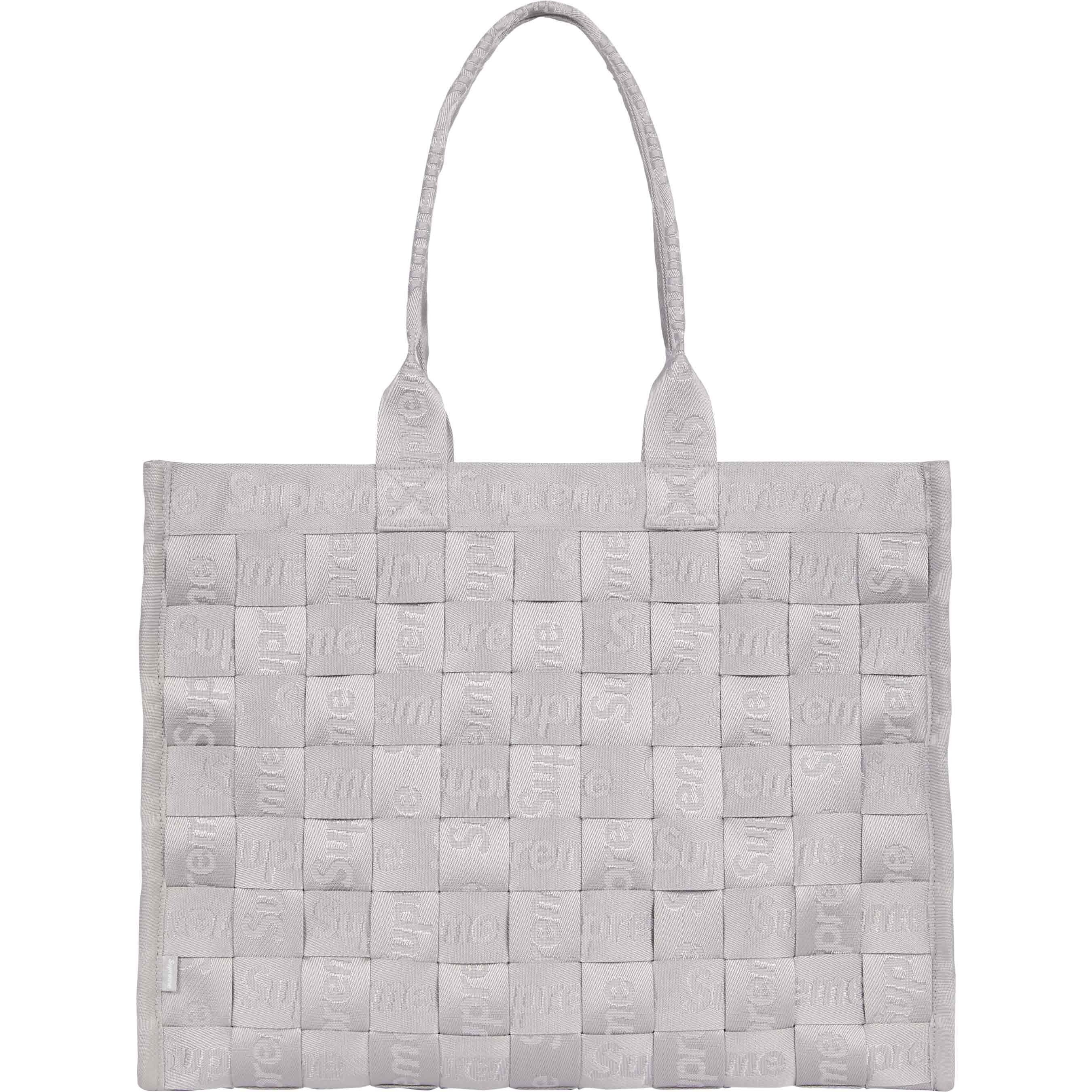 Supreme Woven Tote (SS24) - Grey - $158