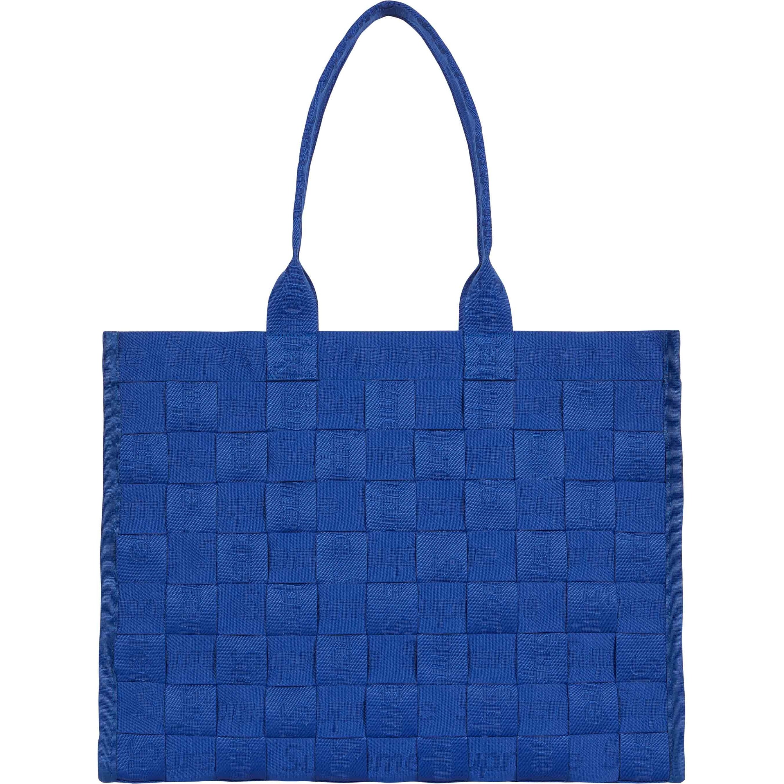 Supreme Woven Tote (SS24) - Royal - $158