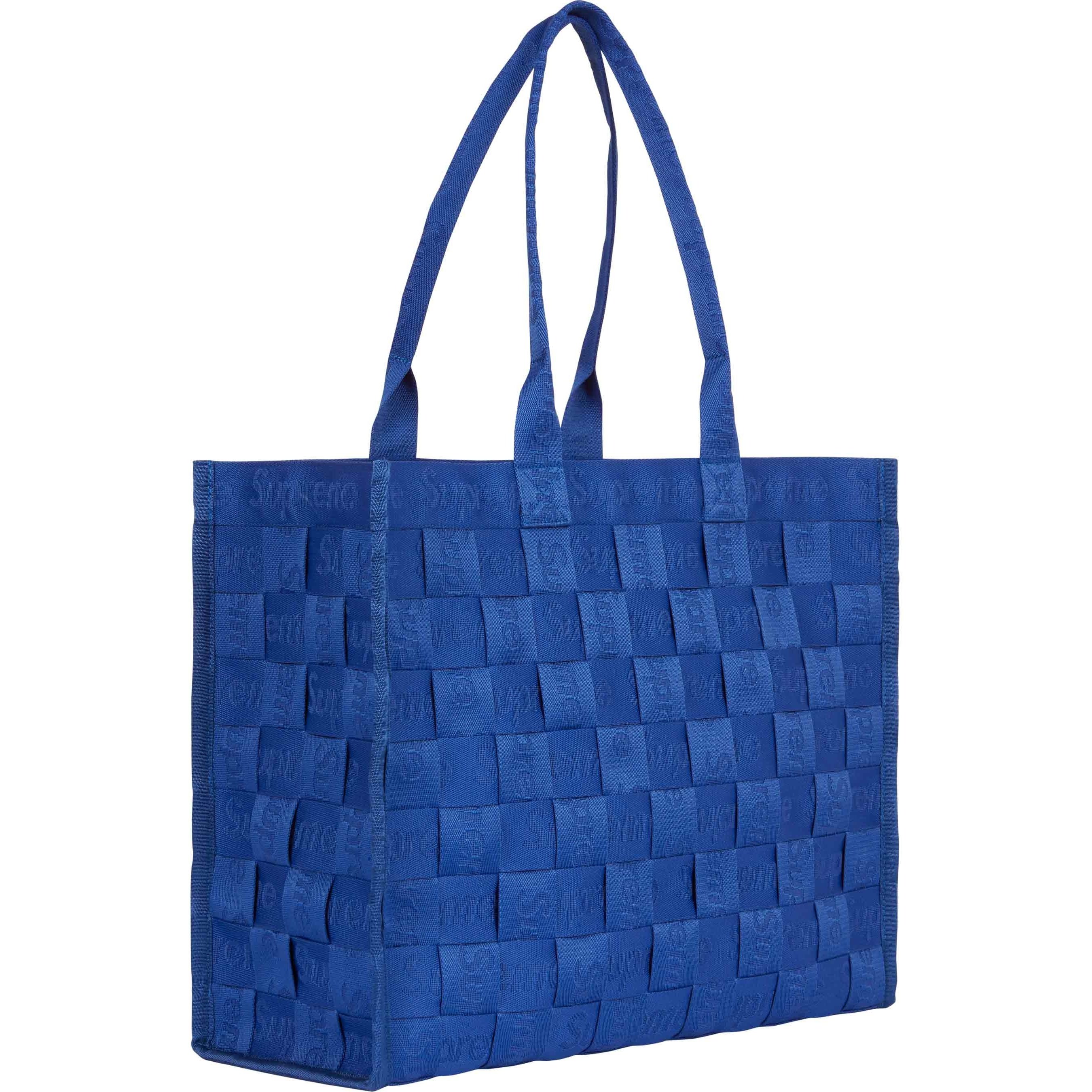 Supreme Woven Tote (SS24) - Royal - $158