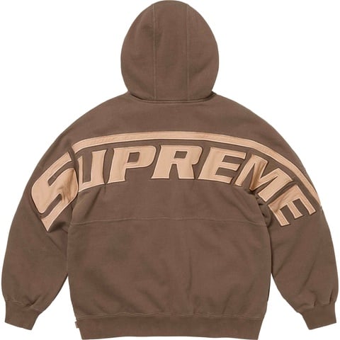 Supreme Wrapped Half Zip Hooded Sweatshirt - Dusty Brown