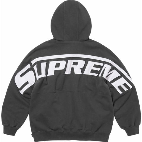 Supreme Wrapped Half Zip Hooded Sweatshirt - Washed Black