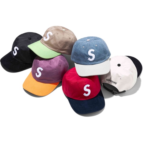 帽子 Supreme2-Tone SLogo 6-Panel Stone Supreme 2 Tone S Logo 6 Panel Black - SS24 - US