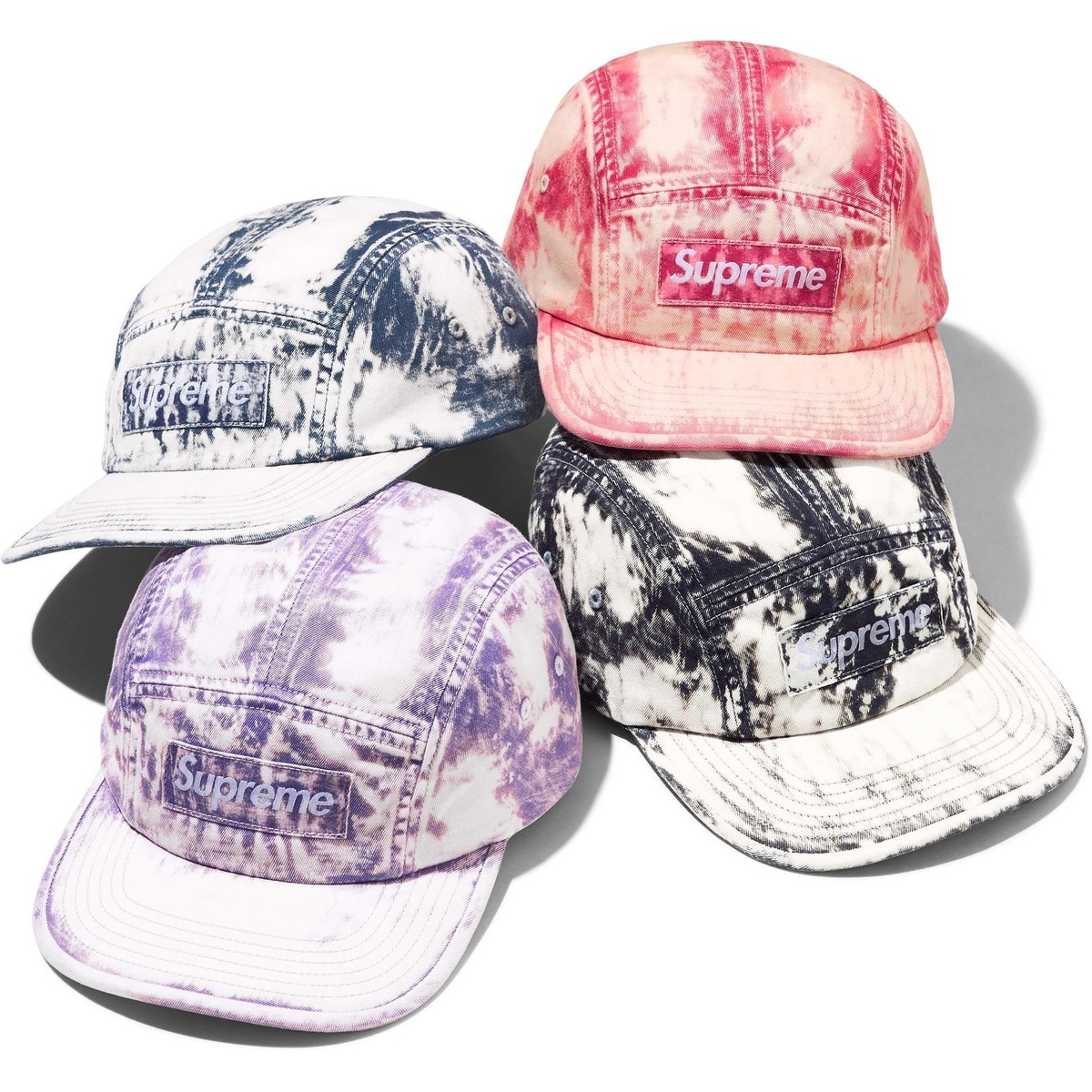 帽子 Supreme bleached chino camp cap 24SS Supreme Bleached Chino Camp Cap Black - SS24 - US