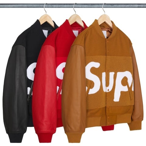Big Logo Chenille Varsity Jacket - Supreme