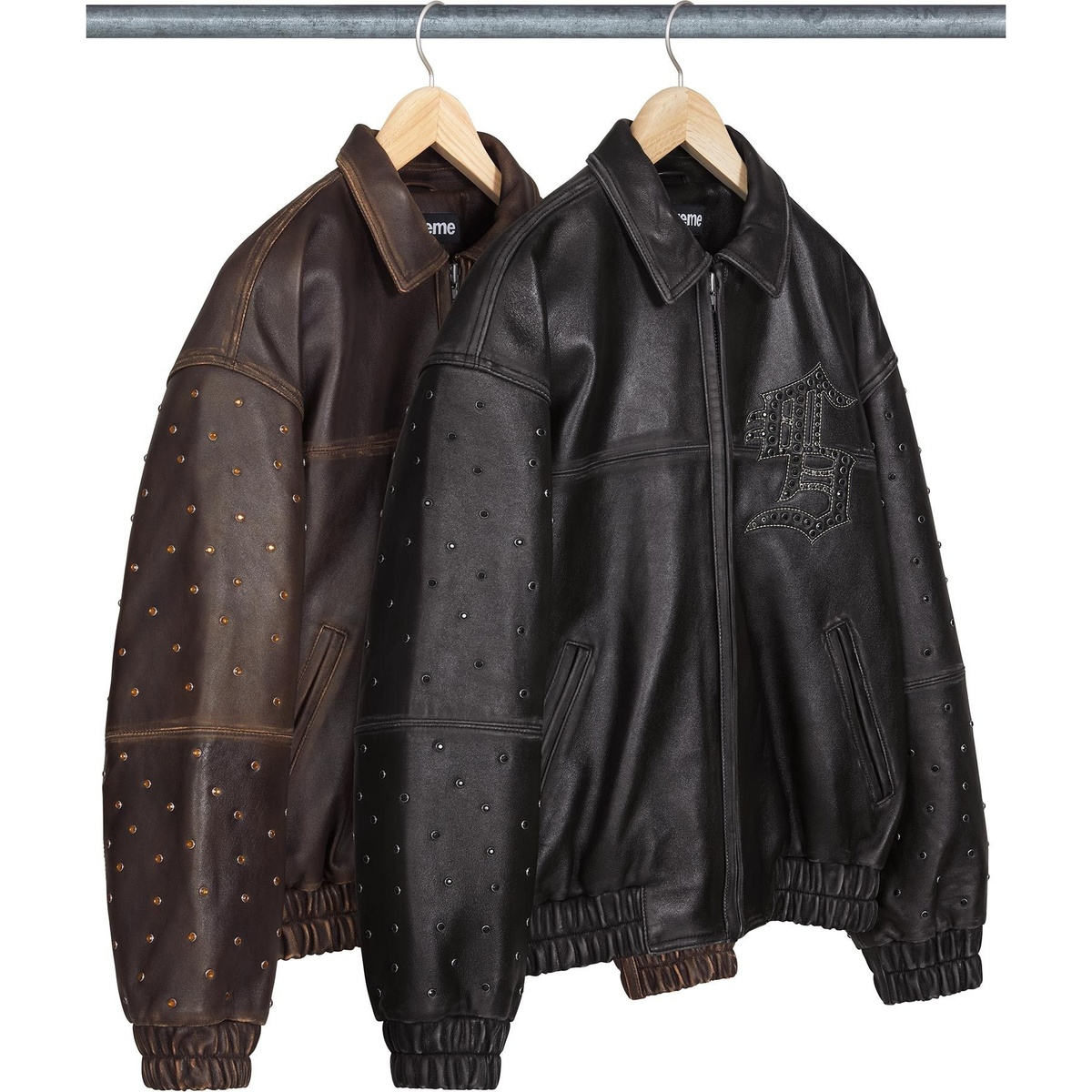 Gem Studded Leather Jacket - spring/summer 2024 - Supreme