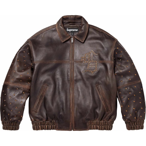 Gem Studded Leather Jacket - spring/summer 2024 - Supreme