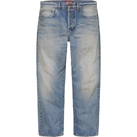 Distressed Loose Fit Selvedge Jean - Supreme
