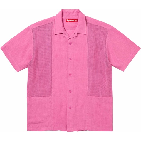Mesh Panel Linen S/S Shirt - spring/summer 2024 - Supreme