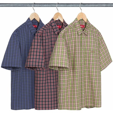 Supreme Loose Fit Mini Plaid S/S Shirt - $128.00