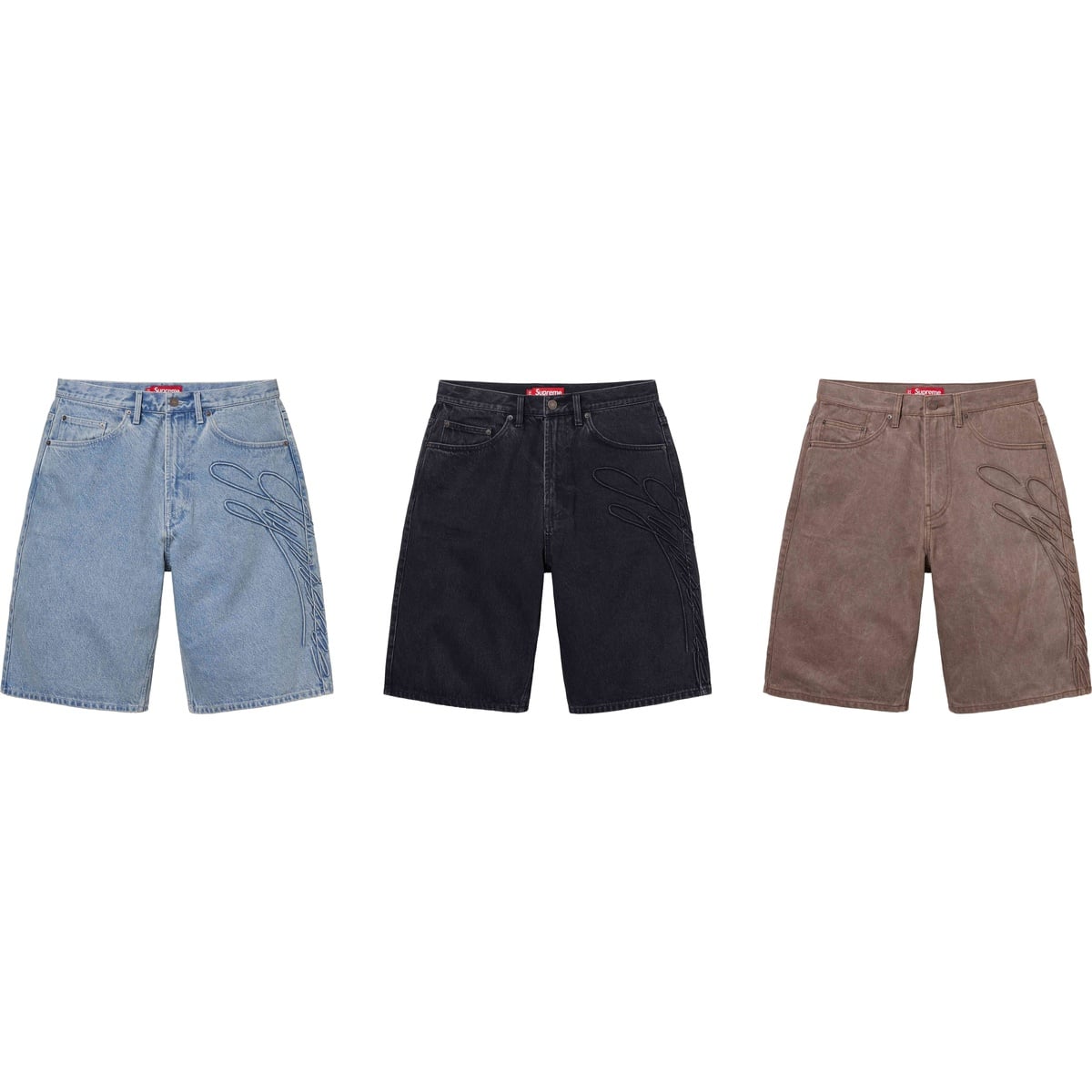 Script Baggy Denim Short - SupremeCommunity