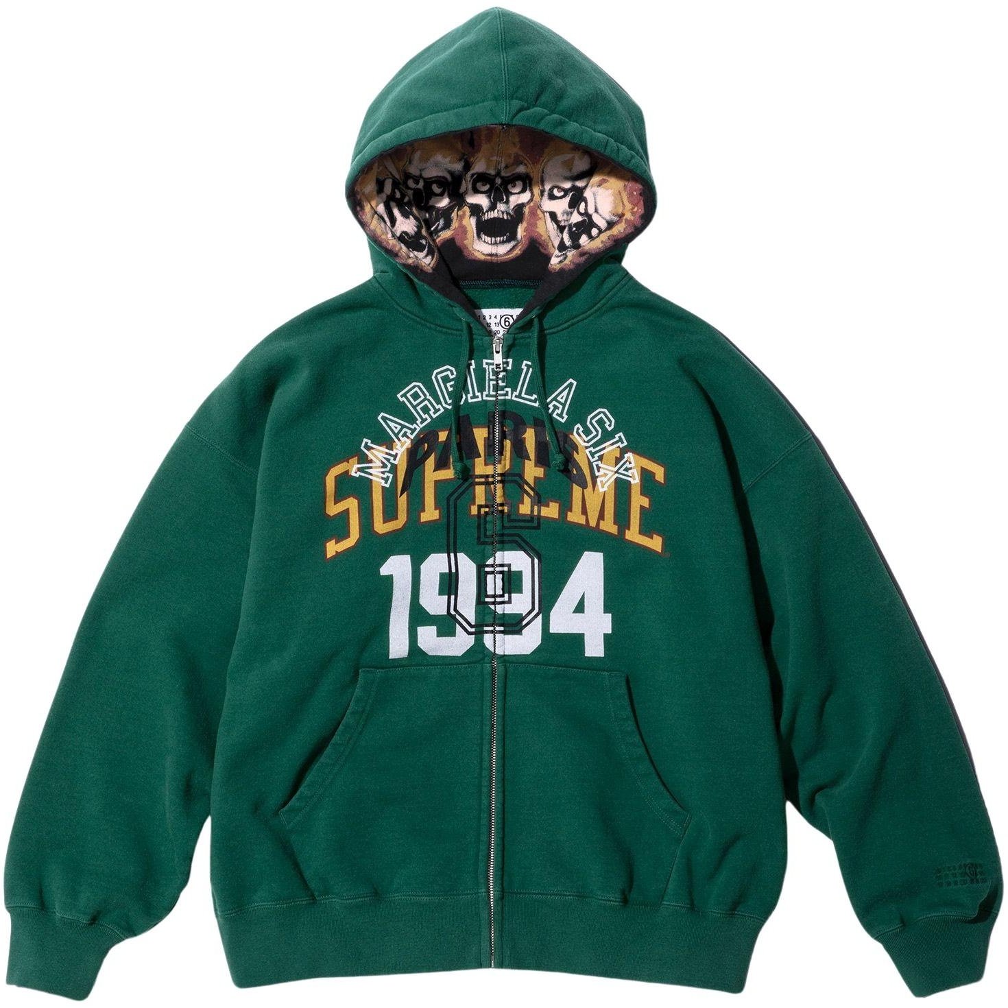 Supreme Supreme MM6 Maison Margiela Zip Up Hooded Sweatshirt (SS24) - $248