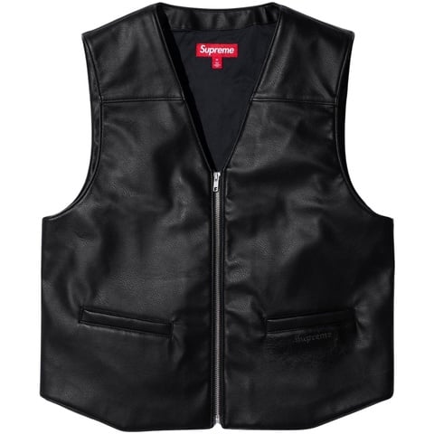 Supreme/Toy Machine Faux Leather Vest - Supreme