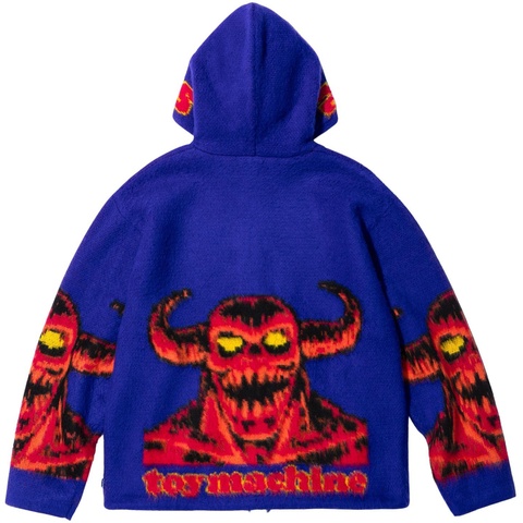 Supreme/Toy Machine Zip Up Hooded Sweater - Supreme