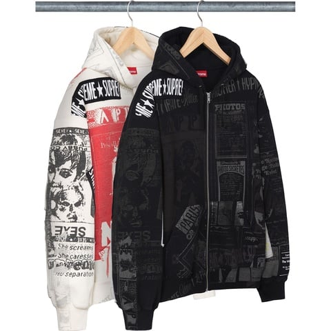Collage Zip Up Hooded Sweatshirt - Supreme