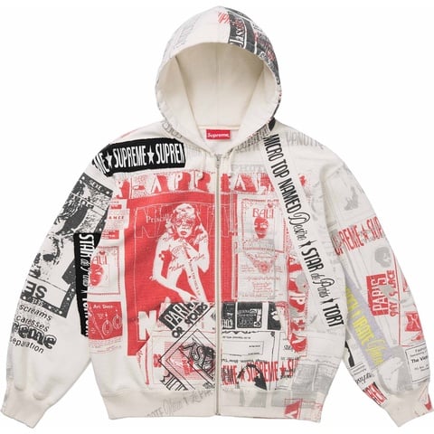 Collage Zip Up Hooded Sweatshirt - Supreme