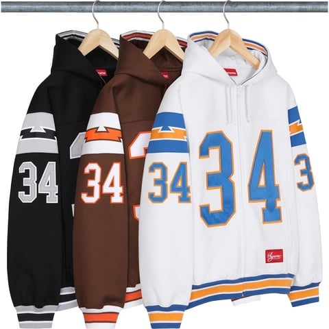 Football Zip Up Hooded Sweatshirt - Supreme