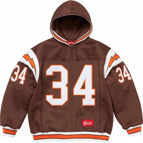 Football Zip Up Hooded Sweatshirt - Supreme