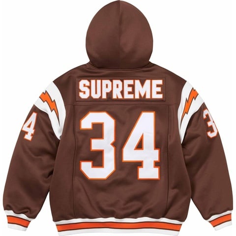 Football Zip Up Hooded Sweatshirt - Supreme