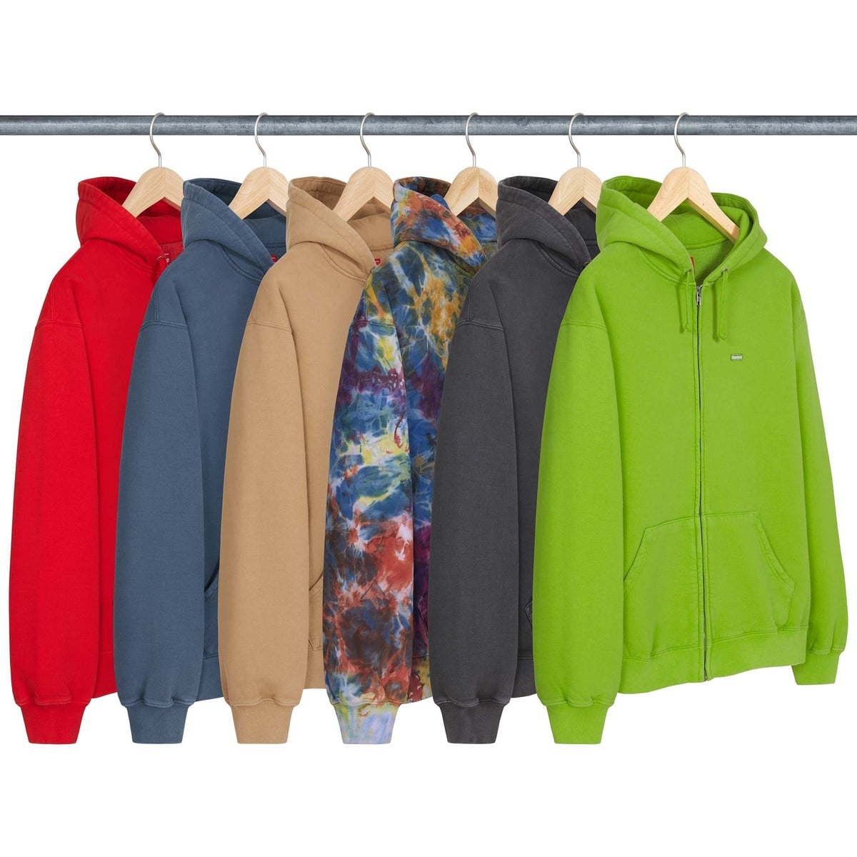 Overdyed Small Box Zip Up Hooded Sweatshirt - SupremeCommunity