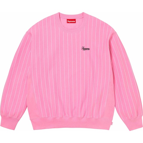 激レア！2024SS SUPREME “PINSTRIPE CREWNECK” Pinstripe Crewneck - spring/summer 2024 - Supreme