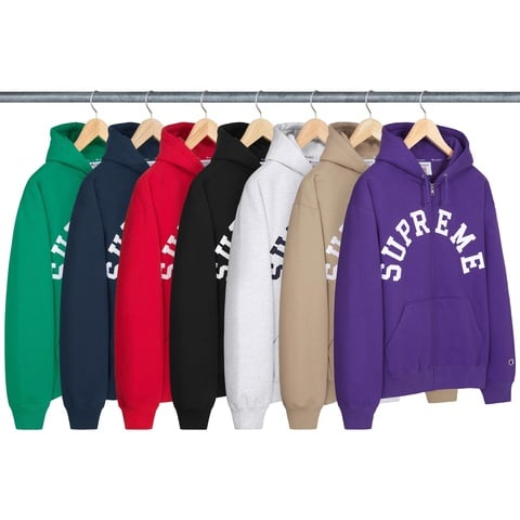 Supreme®/Champion® Zip Up Hooded Sweatshirt - Supreme