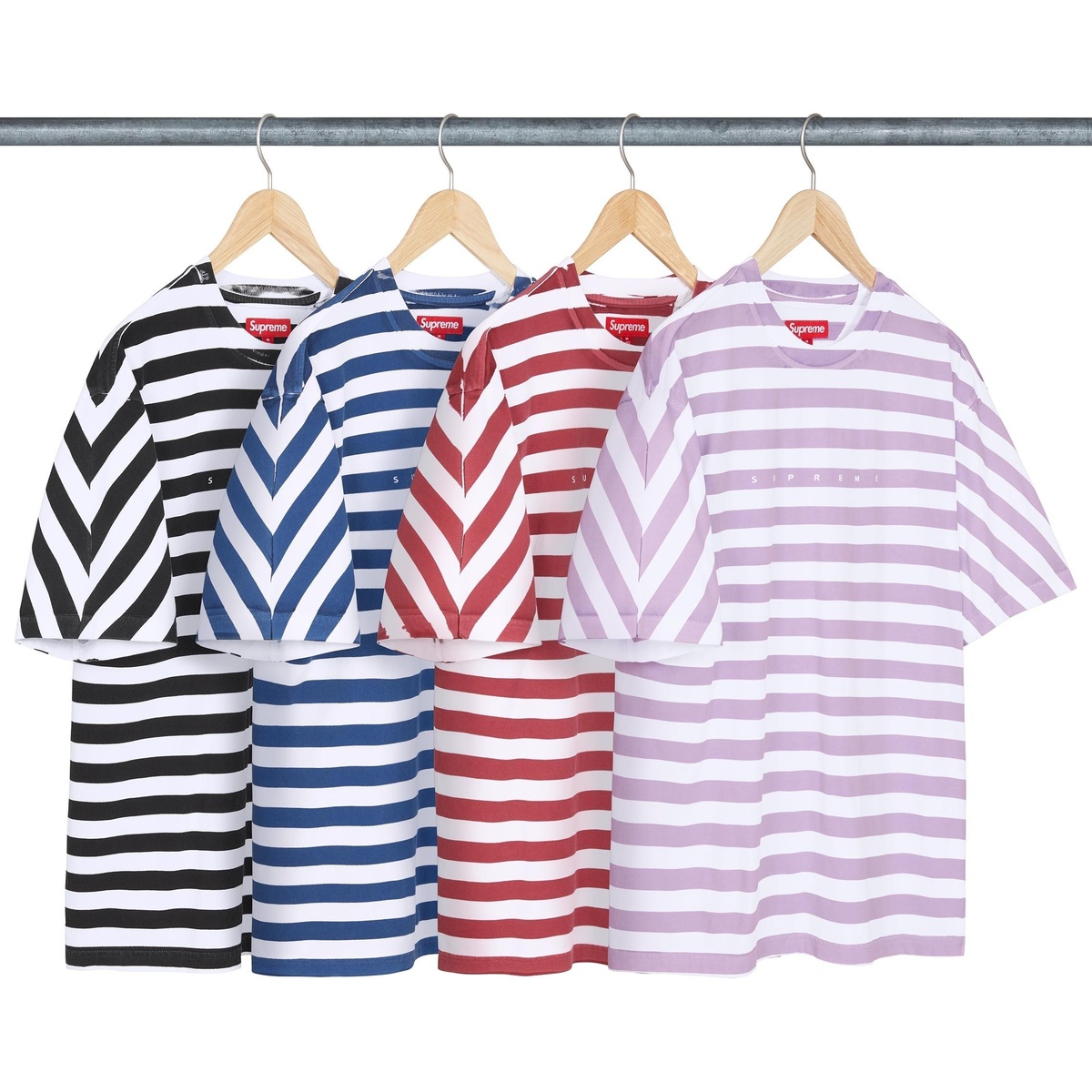 Overprint Stripe S/S Top - spring/summer 2024 - Supreme