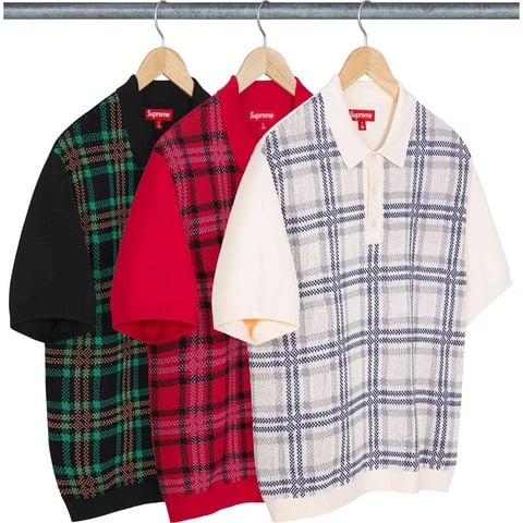 Supreme Plaid Knit S/S Polo （ニットポロ）White 中古・古着通販】Supreme (シュプリーム) 24SS Plaid Knit S/S Polo