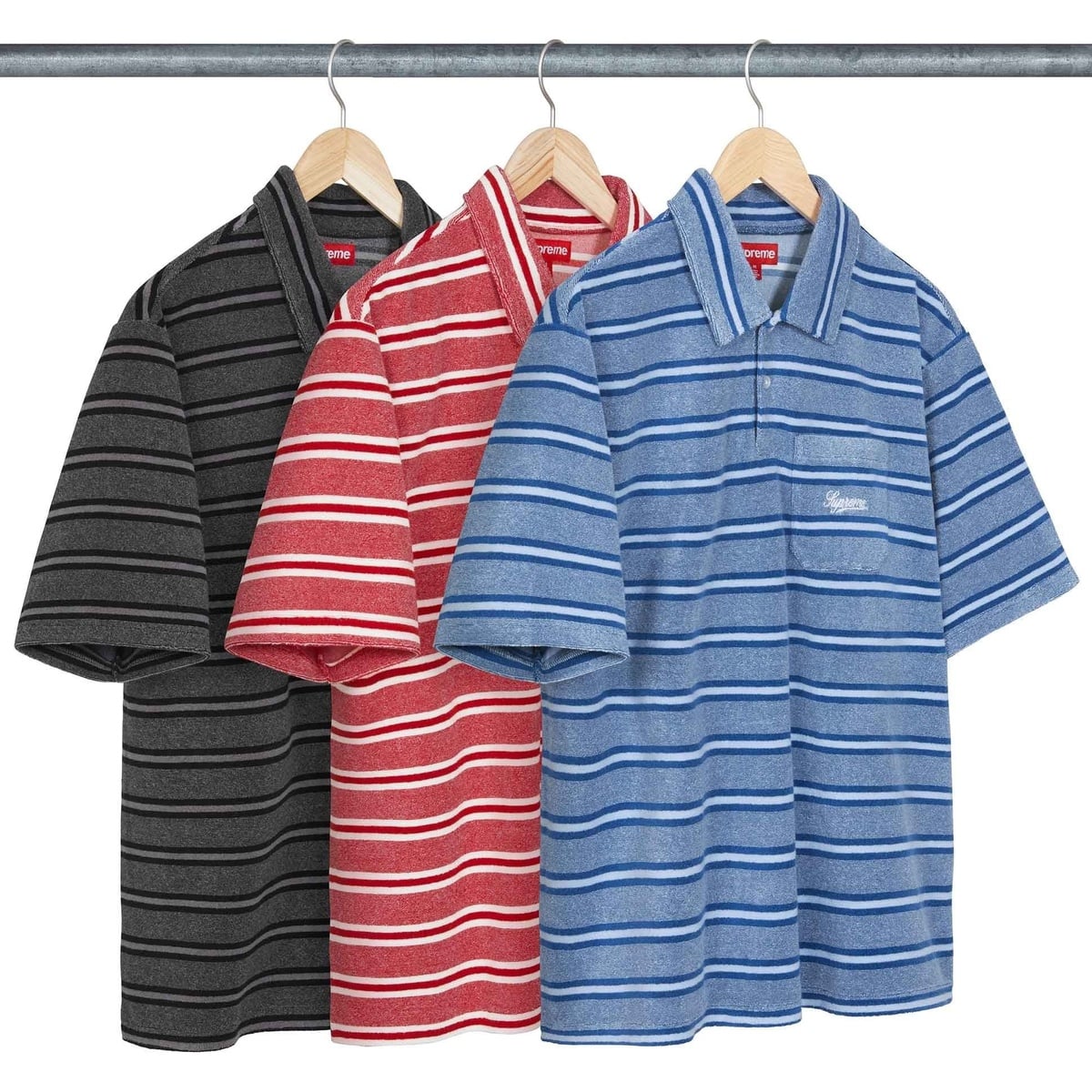 Stripe Terry S/S Polo - SupremeCommunity