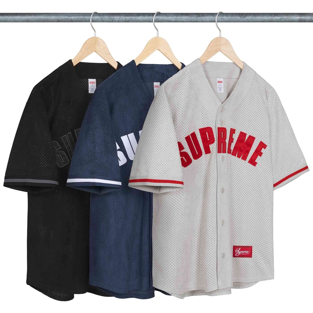 Ultrasuede Mesh Baseball Jersey - Supreme