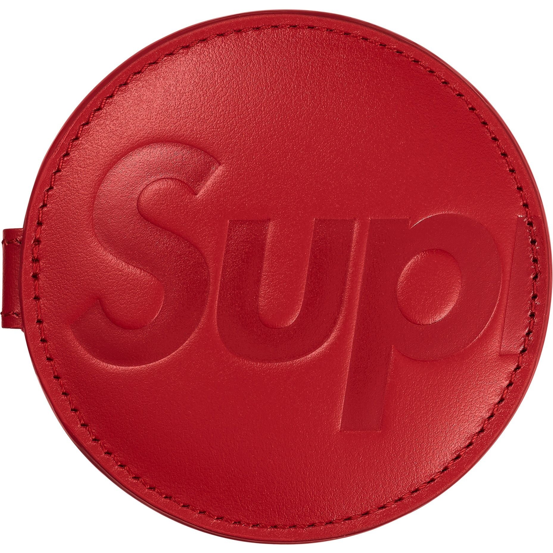 Supreme Leather Pocket Mirror (SS25) - Red - $110