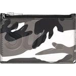 Supreme Leather Zip Card Holder (SS25) - Snow Camo