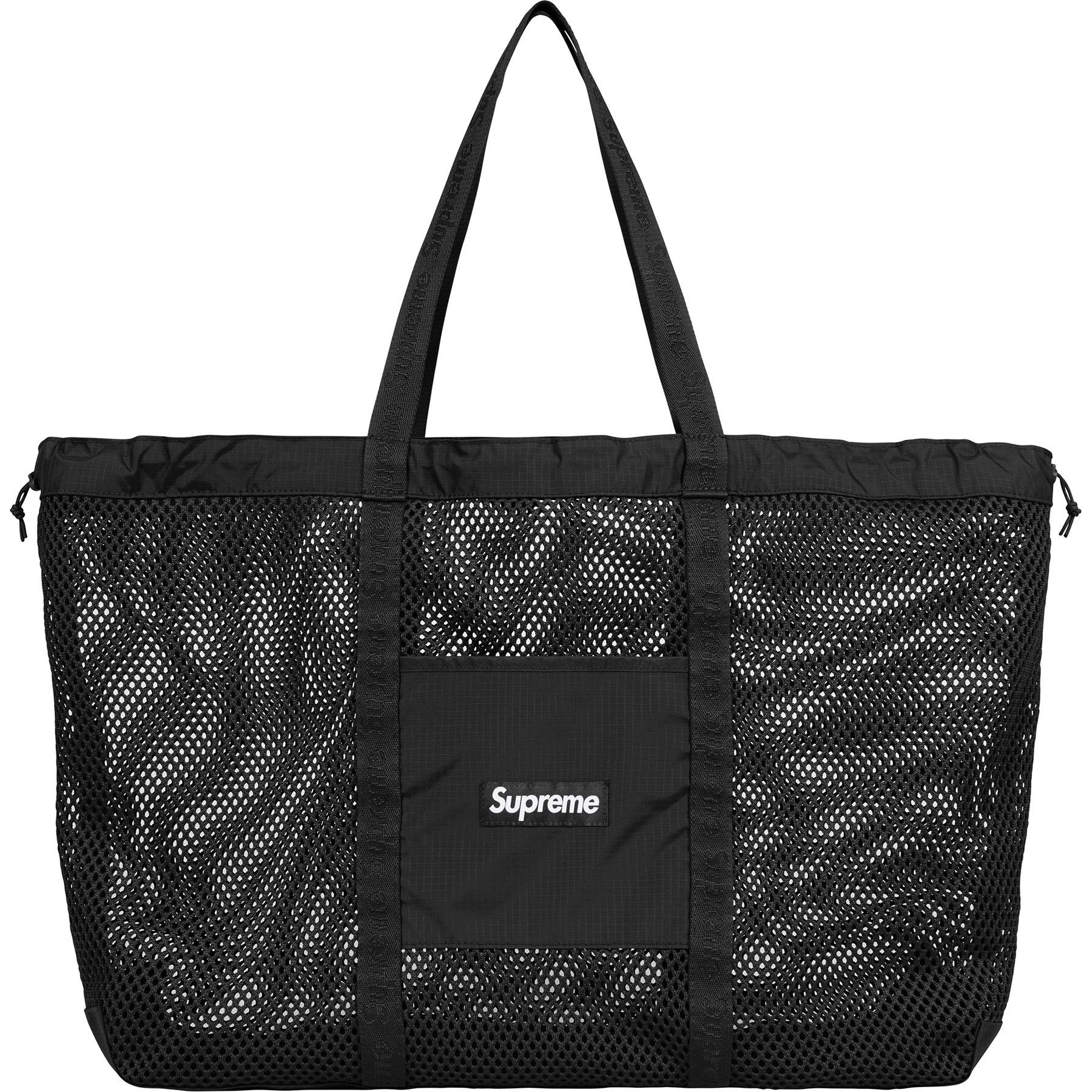 Supreme Mesh Tote Bag (SS25) - Black - $118