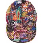 Supreme AOI Embroidered Camp Cap (SS25) - Flames