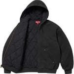 Supreme AOI Embroidered Hooded Work Jacket (SS25) - Black