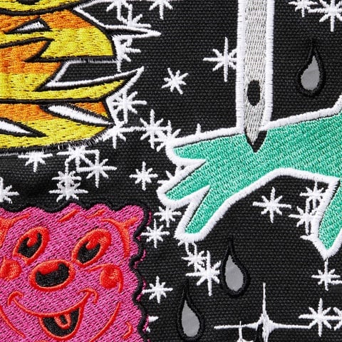 Supreme AOI Embroidered Hooded Work Jacket - Black