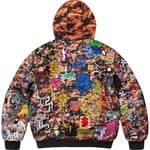 Supreme AOI Embroidered Hooded Work Jacket (SS25) - Flames