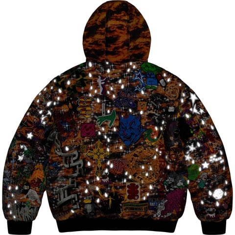 AOI Embroidered Hooded Work Jacket - Supreme